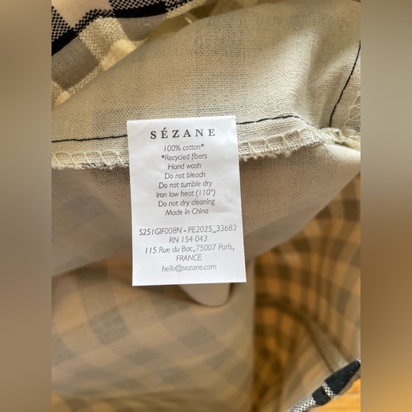 Brand New Gingham Sézane Printemps-Ete Tote Bag - Picture 6 of 7